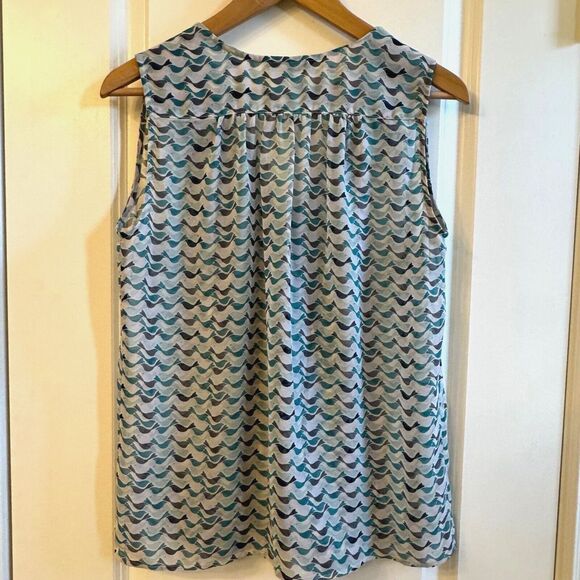Cabi Style #342 Tweet Top Faux Wrap Front Bird Print Women's Size‎ Small - Picture 2 of 8